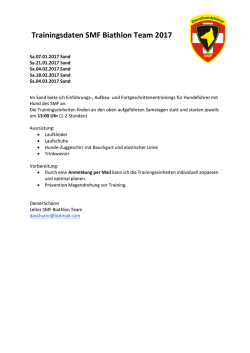 Informationen zum Biathlon-Training