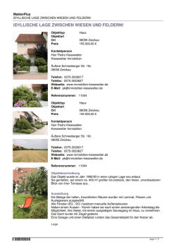 idyllische lage zwischen wiesen und feldern!