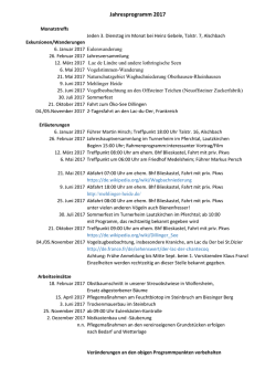 Jahresprogramm 2017