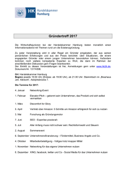 Gr&uuml;ndertreff 2017 - Handelskammer Hamburg