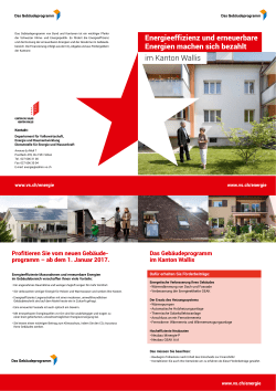 Zusammenfassung des Gebäudeprogramms im Kanton Wallis