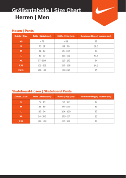 Gr&ouml;&szlig;entabelle | Size Chart Herren | Men - Bike