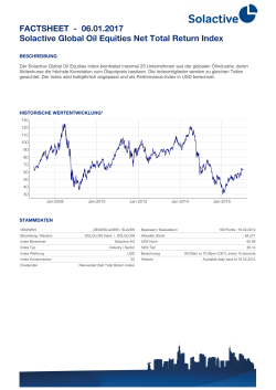 FACTSHEET - 04.01.2017 Solactive Global Oil Equities Net Total