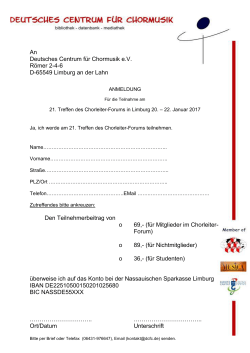 Anmeldeformular als PDF-Datei - Deutsches Centrum für Chormusik
