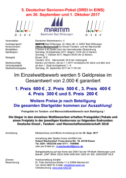 DSP 2017 Ausschreibung Bad Wildungen