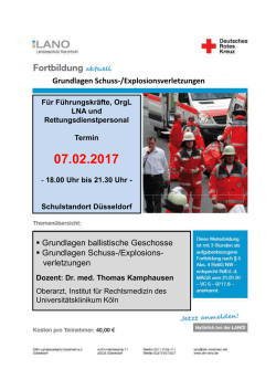 Grundlagen Schuss-/Explosionsverletzungen