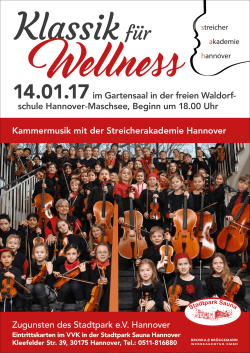 Plakat - bei der Streicherakademie Hannover!