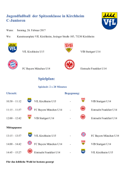 Spielplan - VfL Kirchheim