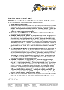 Gute Gr&uuml;nde uns zu beauftragen!