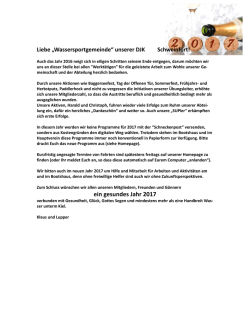 ein gesundes Jahr 2017