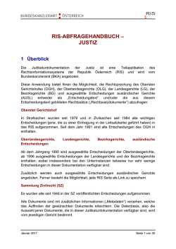Handbuch - RIS - Bundeskanzleramt
