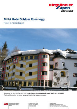 MIRA Hotel Schloss Rosenegg in Fieberbrunn
