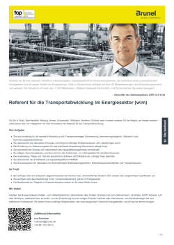 Referent für die Transportabwicklung im Energiesektor Job