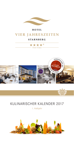 kulinarischer kalender 2017 - Hotel Vier Jahreszeiten Starnberg