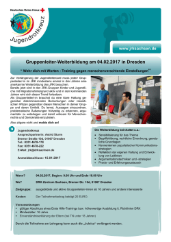 Gruppenleiter-Weiterbildung
