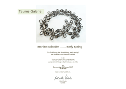 martina schoder …… early spring Taunus-Galerie
