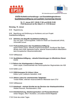 EG&Ouml;D-Kollektivverhandlungs- und Sozialdialogkonferenz