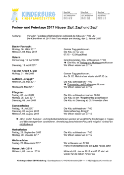 Ferienplan 2017