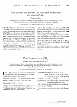 Über Existenz und Stabilität von kristallinen