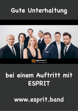 Gute Unterhaltung bei einem Auftritt mit ESPRIT www.esprit.band