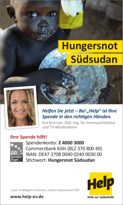 Hungersnot S&uuml;dsudan