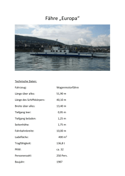 Techn. Daten - Schiffsverkauf