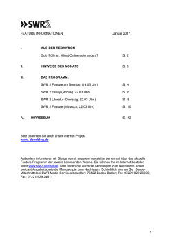 Download: SWR2 Feature Informationen