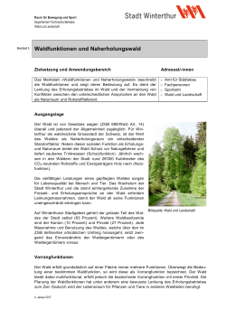 Waldfunktionen und Naherholungswald