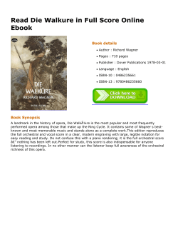Read Die Walkure in Full Score Online Ebook