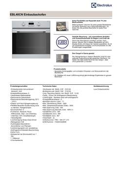 Datenblatt - Electrolux