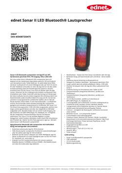 ednet Sonar II LED Bluetooth&reg; Lautsprecher