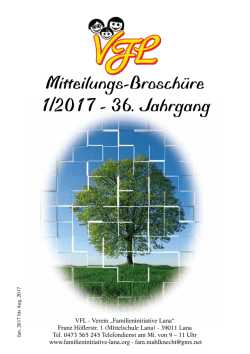 Heft 1/2017 - Verein "Familieninitiative Lana"