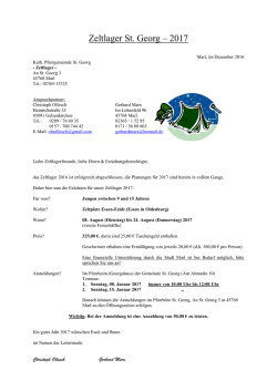 Zeltlager 2017 - Info für Homepage St. Georg