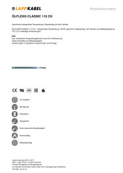 Produktinformation ÖLFLEX® CLASSIC 110 CH