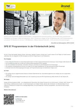 SPS S7 Programmierer in der Fördertechnik Job in Kassel