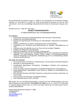 eine(n) Teamassistent/in
