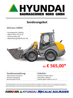 Ab € 565,00 - Hyundai Baumaschinen Nord GmbH
