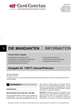 Mandanten-Information Januar