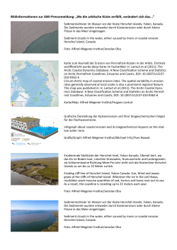 Bildinformationen zur AWI-Pressemeldung: „Wo die arktische Küste