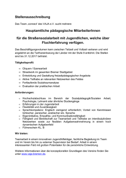 hauptamtlich  - VAJA eV &ndash; Streetwork in Bremen