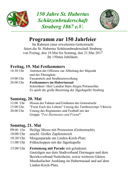 Programm - St. Hubertus Schützenbruderschaft Straberg