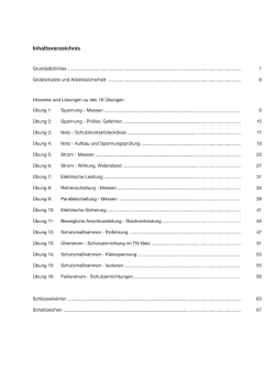 Inhaltsverzeichnis