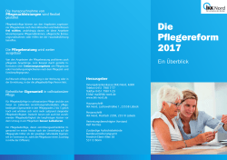 IKK Nord-Flyer: Die Pflegereform 2017
