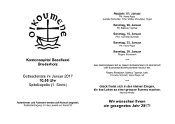 Gottesdienst November - Kantonsspital Baselland