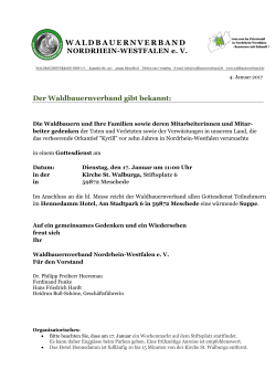 Kyrill - Waldbauernverband NRW