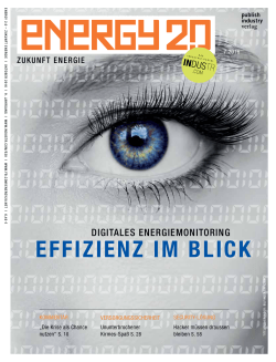 Titelstory der Energy 2.0 - Bilfinger Efficiency GmbH