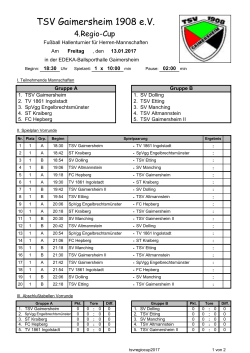 TSV Gaimersheim 1908 eV - Regiosport-Info