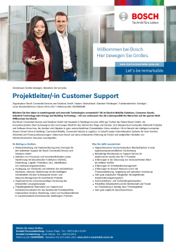 Projektleiter/-in Customer Support
