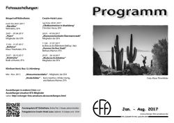 Jan. - Aug. 2017 - Erlanger Foto Amateure