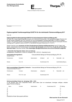 Antragsformular Ergänzungsblatt 2017